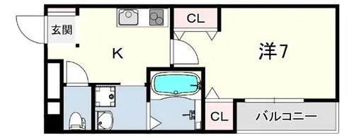 フジパレス阪急武庫之荘駅西2番館【1階】の間取り