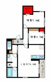 エスタブレ平野西【1階】の間取り