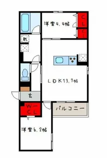 エスタブレ平野西【3階】の間取り