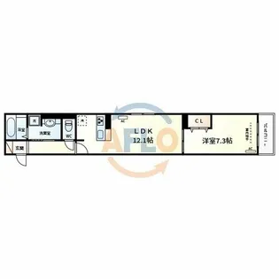 セジュールコートあびこ【1階】の間取り