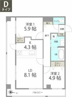 LaGrande大濠【403号室】の間取り