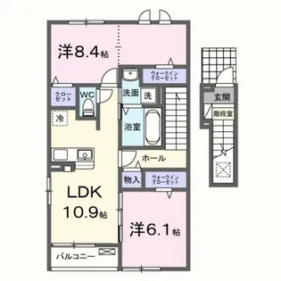 ラ・カーサ ドルチェ【2階】の間取り