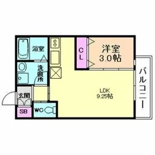 ル・レーヴ今津サウス【3階】の間取り