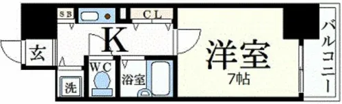 プレサンス中之島公園南【10階】の間取り