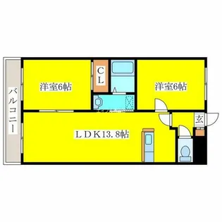 アクアトピア真栄Ⅱ【806号室】の間取り