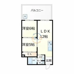 上之宮台ハイツ【6階】の間取り