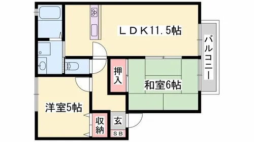 サニーハウス吉田【103号室】の間取り