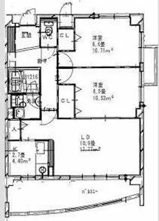 2LDKの間取り画像