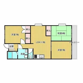 パステル新堂【3階】の間取り