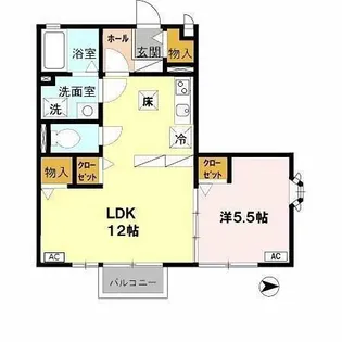 リビングタウン古坂弐番館【101号室】の間取り