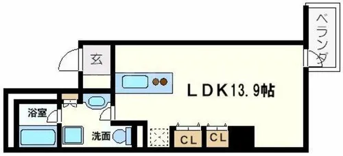 RIDGE北堀江【6階】の間取り