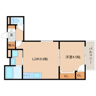 ウイングヒルズ武庫之荘【3階】の間取り