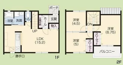 兵庫県姫路市勝原区朝日谷【テラスハウス】の間取り