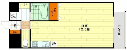 エスタブレ南森町【8階】の間取り