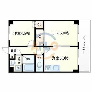 プレシャス長居【1階】の間取り