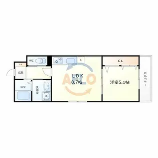 La vita 庭井【4階】の間取り