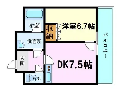 アネスティ七番館【7階】の間取り