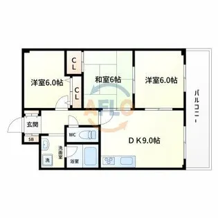 レグルス北池【5階】の間取り