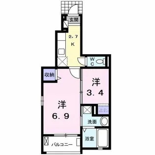 サンリットヒル光ヶ丘Ⅱ【1階】の間取り