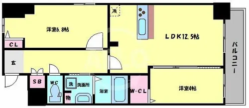 リアライズ小路駅前【8階】の間取り