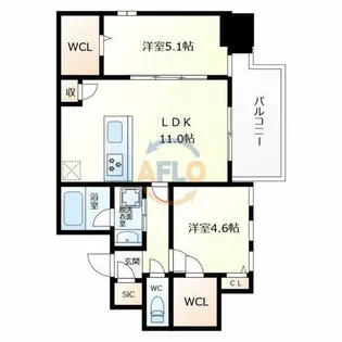 スプランディッドX【2階】の間取り