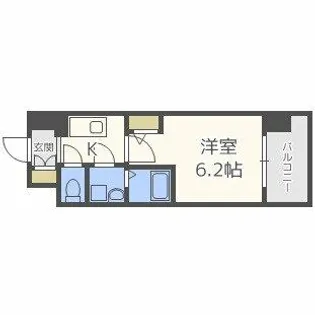 エスリード梅田グレイス【4階】の間取り