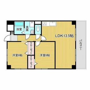 吉与ハイム【4階】の間取り
