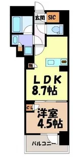 プレサンス名駅南ブリエ【4階】の間取り