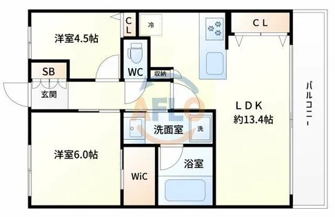 エステムコート中之島GATEⅡ【3階】の間取り