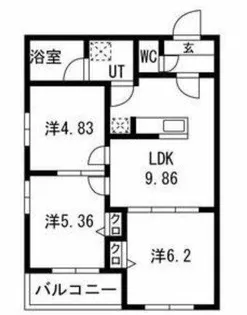 エス.フィールド奏【5階】の間取り
