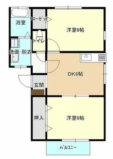 フォブール先山Ⅰ【204号室】の間取り