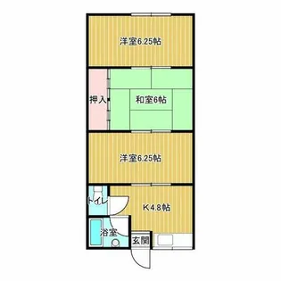 シャンポールうはら【203号室】の間取り