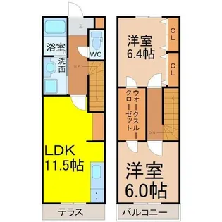 ブランシェ・ア・ミュー【1階】の間取り