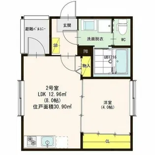 ハーモニーテラス東海通Ⅰ【1階】の間取り
