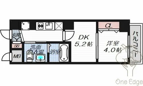エグゼ新北野【8階】の間取り