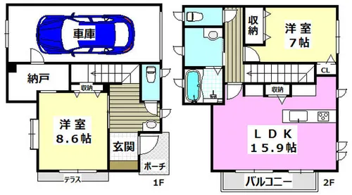 VILLAGIO 光(ヴィラジオヒカリ)【106号室】の間取り