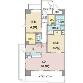 Epoch IKAI【6階】の間取り