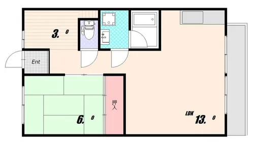 エード白川【1階】の間取り