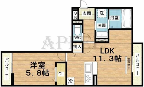 ブールドネージュ【3階】の間取り
