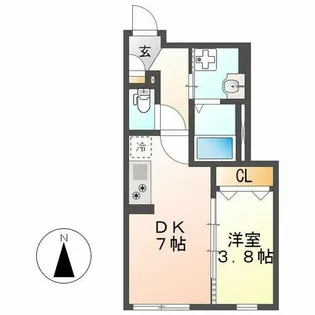 リーデンス名古屋駅西【404号室】の間取り