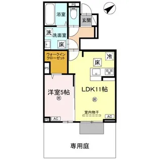 D-ROOM上滝野【1階】の間取り