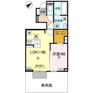 D-ROOM上滝野【1階】の間取り