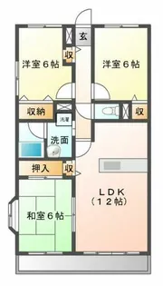 グランドハイツ羽山台【2階】の間取り