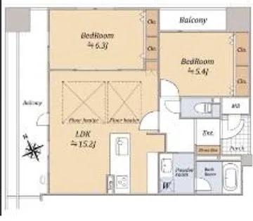 グラジオ元町プレミアム【9階】の間取り