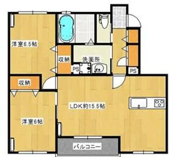 リガーレ天神東【A101号室】の間取り