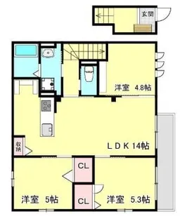 スナークロケーション【201号室】の間取り