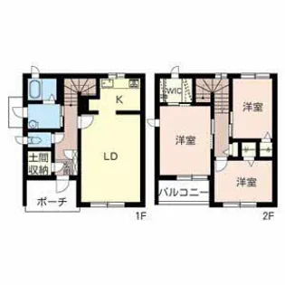 兵庫県姫路市飾磨区妻鹿【テラスハウス】の間取り