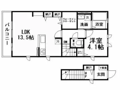 TWIN LEAF COAT【2階】の間取り