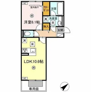 Nest Piece 原町【1階】の間取り