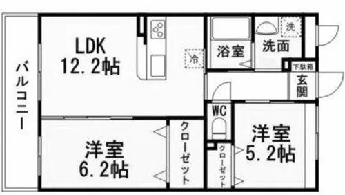 GRACEFUL中井【4階】の間取り